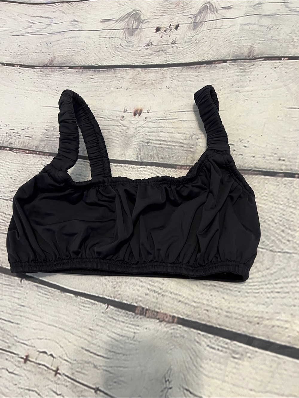 FIVE dancewear YXL Girls' Black Ruched-Strap dance Top